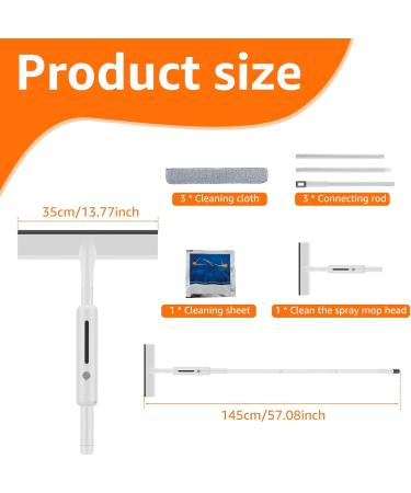 Window Squeegee with Spray Squeegee for Window Cleaning with Sprayer Window Cleaning Squeegee Kit with 57 Inch Telescopic Pole Window Squeegee Cleaning Tool for Glass Window Cleaning - Buy Online on GoSupps.com