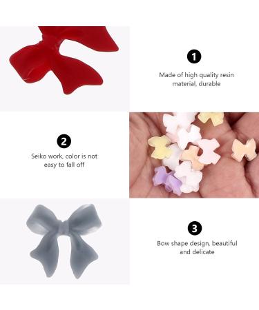 Lurrose 2 Bags of 3D Bow Nail Studs Bowknot Nail Charms Rivet Charms Nail Manicure Jewelry Cute Nail Decoration Supplies for Girls Women Bride Party Daily Wedding Banquet - Buy Online on GoSupps.com