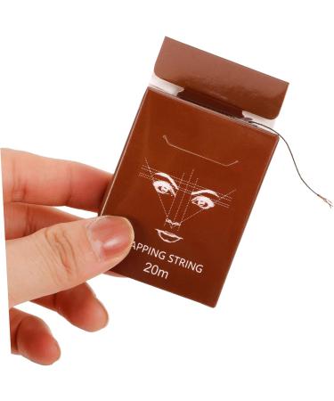 Healeved 1 Box String Ruler Ink Eyebrow Locating Ruler Eyebrow Drawing Aids Draw a Line 6.10X4.60X1.80CM Light Brown - Buy Online on GoSupps.com