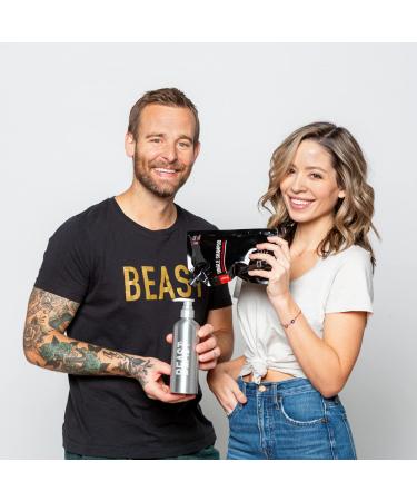 Beast 2 in 1 Moisturizing Shampoo & Conditioner - Hydrating Cleanser with Coconut Oil Shea Butter & Vitamin E for Men & Women - International Shipping Available - Buy Online on GoSupps.com