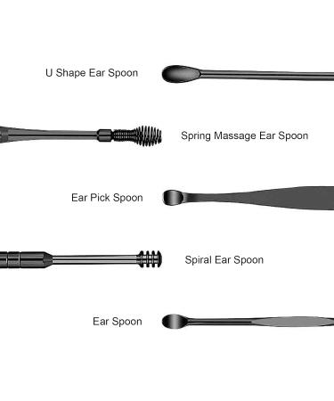 Portable Ear Cleaner Kit - Stainless Steel Ear Wax Removal Tools & Spiral Ear Sticks | Efficient Ear Wax Cleaner Set for Safe Ear Care - Buy Online on GoSupps.com