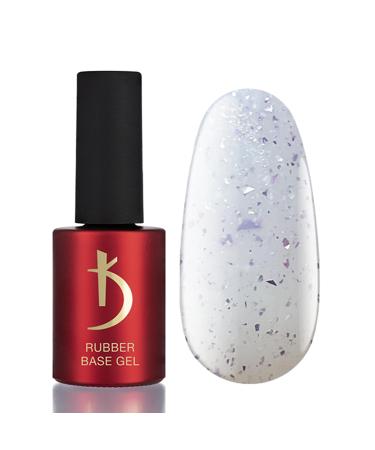 K Professional Rubber Base Gel - Base Coat Souffle - Milky -7ml - Unterlack - Nail polish - Gel N gel - Miligmig - UV nail polish milky flakes