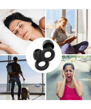 Quiet Noise Reduction Earplugs Super Soft Reusable Hearing Protection of Earplugs for Sleeping Concerts Work Flights swim 4 Sizes XS/S/M/L (Black) - Buy Online on GoSupps.com