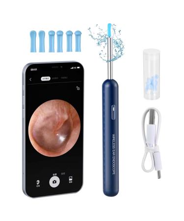 Colexy ear wax removal Otoscope HD WiFi ear cleaner with camera 3.5mm waterproof ear endoscope 360 wide -angle Otoscope camera with 6 ear spoon compatible with iPhone iPad Android