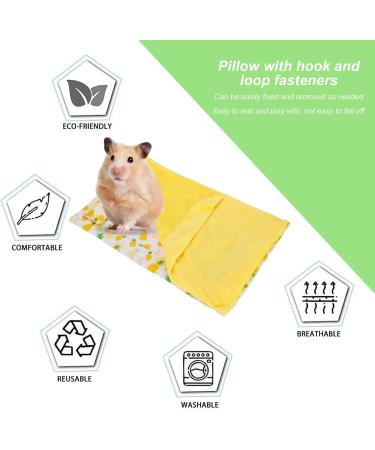 Bearded Dragon Bed Comfortable Removable Reptile Sleeping Bag with Small Pillow for Geckos (Pineapple + Yellow Quilt) - Buy Online on GoSupps.com