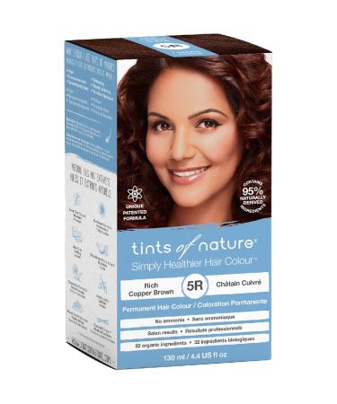 Tints of Nature 5R Rich Copper Brown Permanent Hair Dye - Nourishing Grey Coverage, 130ml - Buy Online on GoSupps.com