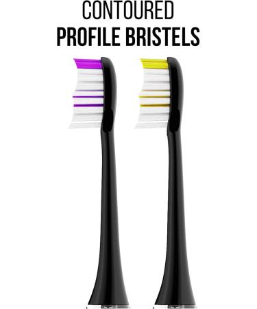 Premium Acteh Toothbrush Heads for Sonic Edge JetWave JetUV & eBrush - Black Purple/Black Yellow | International Shipping - Buy Online on GoSupps.com