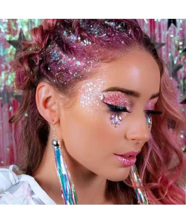 Yeweian Pink Glitter Stick for Face, Body, Lips, Eyes, Nails, and Hair - Holographic Makeup for Singer Concerts and Mardi Gras - Buy Online on GoSupps.com
