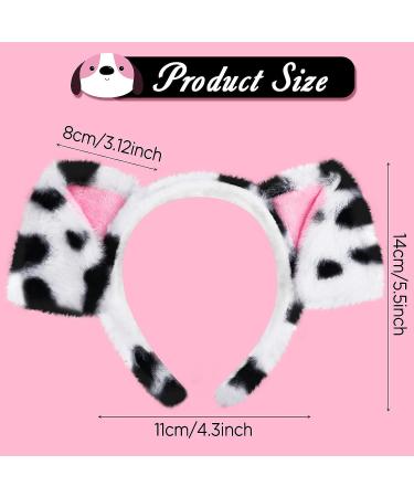 PAFUWEI Dalmatian Headband with Soft Plush Dog Ears - Perfect for Women, Girls, Cosplay, and Parties - Buy Online on GoSupps.com