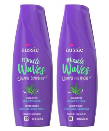 Aussie Shampoo Miracle Waves 12.1 Ounce (Pack of 2)
