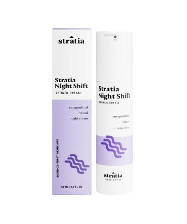 Stratia Night Shift | Age-Defying Night Cream with Encapsulated Retinol | Formulated for All Skin Types | 1.7 Fl Oz