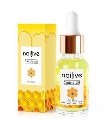 Nailive Nail Cuticle Oil Milk and Honey Organic Jojoba Essence Cutical Oils for Dry Cracked Damaged Rigid Cuticles Nails Care Natural Aceite Cuticula Vitamin E for Nourish Moisturize 15ml 1-milk and honey