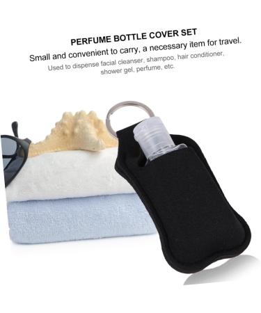 Ipetboom 6pcs Portable Travel Bottles Hand Bottle Cover Bottle Cap Perfume Bottle Filling Black 12X6CM - Buy Online on GoSupps.com