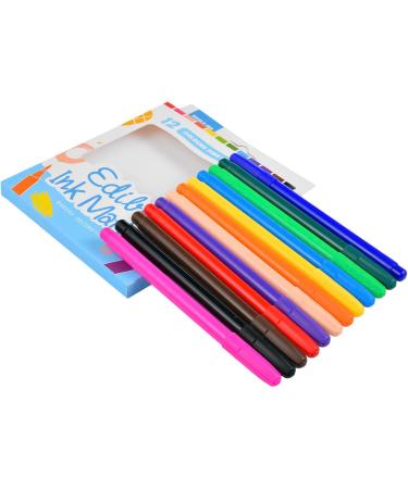 12 Edible Food Pens Food Coloring Pens Edible Markers - Food Grade Gourmet Writers for Cakes Decorating Baking Cooking Macarons Easter Eggs Icing Gel Food Coloring - Buy Online on GoSupps.com