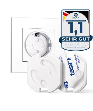 WEMK sockets child locking 20 pieces of safety sockets with rotary mechanics - with full -surface self -adhesive TESA tape socket fuse for babies and children - Buy Online on GoSupps.com