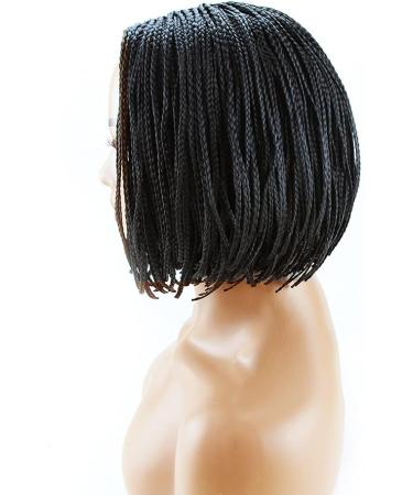 Braided Wigs for Women | Short Bob Synthetic Hair Wig - No Lace Front - 10 Inch Natural Black - Buy Online on GoSupps.com