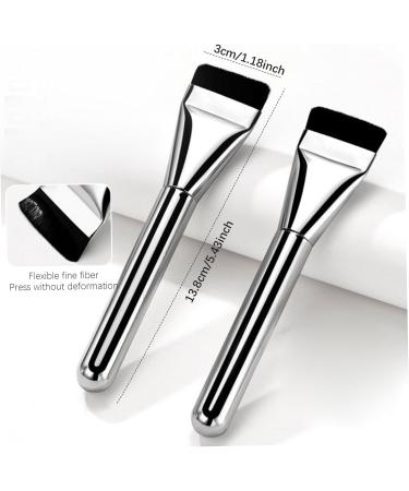 Flat Makeup Brush Flat Foundation Brush 5.4'' Flat Makeup Brush Thin Blade Liquid Foundation Brush Soft Bristles Contour Brush Concealer Brush For Streak-Free Coverage Natural Finish - Buy Online on GoSupps.com