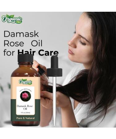Buy Pure Damask Rose Oil 30ml | Natural Essential Oil for Skincare Hair Care & Aromatherapy - International Shipping - Buy Online on GoSupps.com