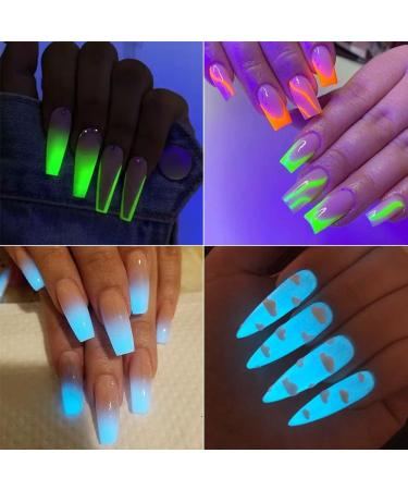12 Colors Glow in The Dark Powder - Luminous Neon Pigment for Nail Art & Resin Craft - Buy Online on GoSupps.com