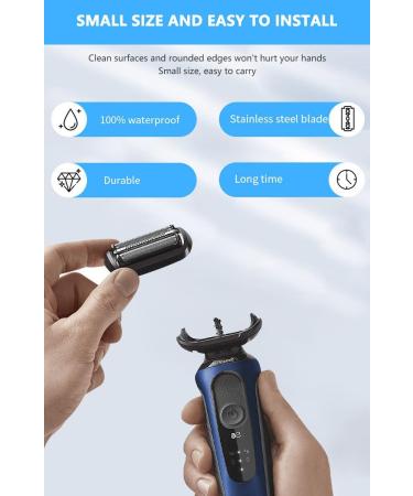 Braun Series 5 Replacement Head for Men - Compatible with S5/6 Electric Shaver - Foil Cutter Beard Trimmer - Wet/Dry - Fits 6072cc, 6090cc, 6020s, 6040cs, 6075cc, 5018s, 5049cs - Shaver Accessories 53B - Buy Online on GoSupps.com