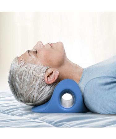 SSDDLZEQ Neck Clamp & Pillow - Portable Cervical Traction Cushion for Ergonomic Neck Support & Pain Relief - Blue - Buy Online on GoSupps.com