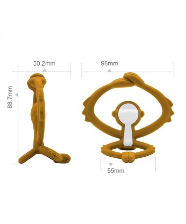 M mbella Silicone Monkey Teething Ring (Ocher) - Safe Durable & Perfect for Babies | International Shipping Available - Buy Online on GoSupps.com