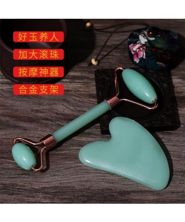 Natural Jade Roller Facial Massager Facial Eye Tendon Beauty Lift Firming face-Lift Set (Color : Dark Green) - Buy Online on GoSupps.com
