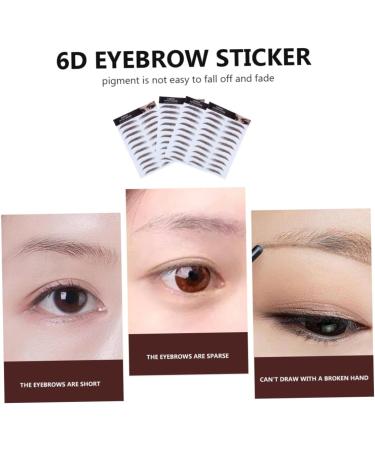 Healeved 4pcs Eyebrow Stickers 6d Eyebrows Eyebrow Makeup 4d Tool Water Transfer Paper with Ink Make up - Buy Online on GoSupps.com