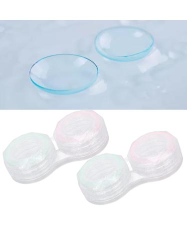 Verdant Touch Portable Contact Lens Box Set | Glittering 2-Pack Travel Storage with Tweezers | Multicolored Contact Lens Case | International Shipping Available - Buy Online on GoSupps.com