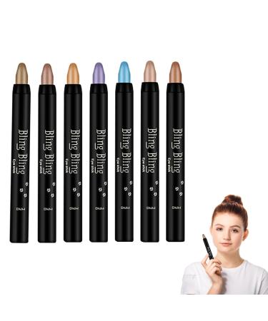 MisFun 7 Color Eyeshadow Pen Eyeshadow Pencil Waterproof Glitter Eyeshadow Pen Makeup Pen Eyeshadow Pen Crayon Eyeshadow Pen Shimmer Cream