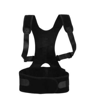 Posture Corrector - Neoprene Adult Magnetic Back Shoulder Belt for Kyphosis & Lumbar Support | Strength Training Aid - Buy Online on GoSupps.com