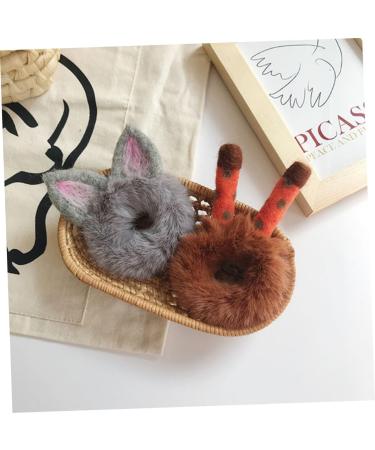 FRCOLOR Cat Ear Hair Ties Bunny Ear Scrunchies Cat Ear Scrunchie Headband Holder Stuffed Bunny for Bunny Ear Hair Bands Girl Stuffed Animals Decor Ponytail Holder Curly Miss Pompom - Buy Online on GoSupps.com