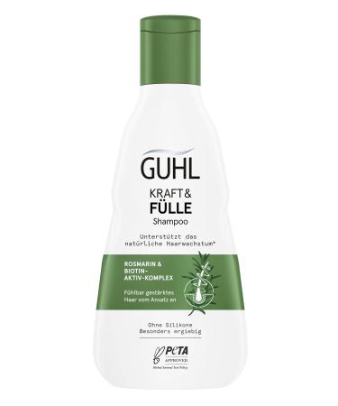 Guhl Guhl Strength & Pleine Shampoo - Significantly strengthened hair from the roots - Capacity: 250 ml - With active complex with rosemary and biotin