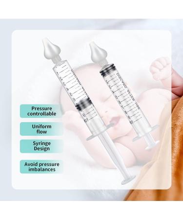2Pcs Baby Nasal Aspirator Kit - Reusable Silicone Suction Tip & Irrigator | Nose Cleaner for Infant Care - Buy Online on GoSupps.com
