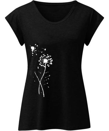 Short Sleeve T Shirts Clothing Woman T-Shirt Casual Black Clothing Top Women's Floral Pattern for Women Crop Tops Shirt Shirts Top Women's Summer Tank Top 3-black XL - Buy Online on GoSupps.com