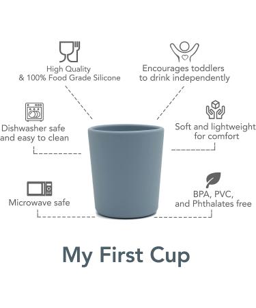 Soft Blush 6 Oz My First Cup | 100% Food-Grade Silicone | Easy Grip Handles | Non-Slip & Soft | Dishwasher Friendly - Buy Online on GoSupps.com