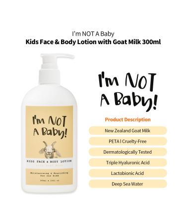 Kids Face & Body Lotion - Allergen-Free Dermatologist Tested Cruelty-Free Goat Milk & Milk Sugar - Gentle Care for Kids 10 fl oz - Buy Online on GoSupps.com