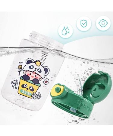 12oz Toddler Sippy Cup with Straw, Leak-Proof Soft Baby Learner Cup with Lid - Green Panda Design | Suitable for Infants 6 Months+ | Trainer Cup for Toddlers - Buy Online on GoSupps.com