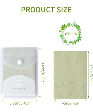 Cozlly 160 Sheets Oil Blotting Paper for Face - Oil Absorbing Sheets for Oily Skin Care - Green Oil Control Film for Makeup - Soft Facial Blotting Paper - Buy Online on GoSupps.com