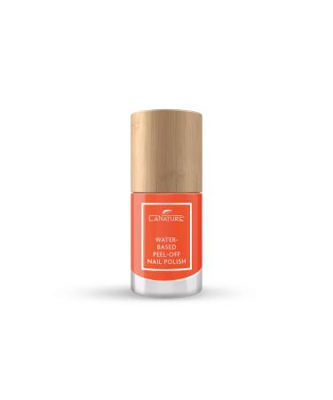 LaNature water-based nail polish - Bright Orange - VEGAN - Waterbased Peel-Off Nail Polish - Hawaii Hibiscus 10 ml