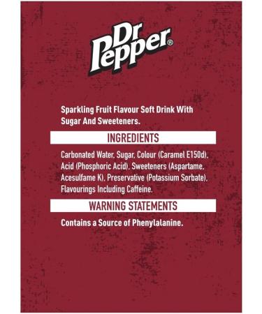 Dr Pepper 330ml Sparkling Fruit Flavour Soft Drink With Sugar And Sweeteners 18-36 Pcs Boxed Treatz (18) - Buy Online on GoSupps.com