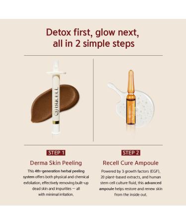  BQCELL Made In Korea DERMA SKIN PEELING 2g / Recell Cure Serum 2ml Safety Cap 1ea 3set Acne Skin Available Exfoliating Facial Scrub Korean Beauty Blackhead Remover - Buy Online on GoSupps.com