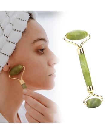 Retoo Jade Roller Massage - Natural Anti-Aging Face Roller for Eye Puffiness & Facial Massage | Tapered Green Face & Neck Roller - Buy Online on GoSupps.com