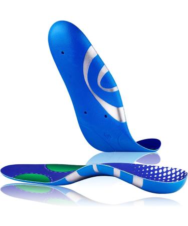 Orthotic Arch Support Insoles for Plantar Fasciitis - Men & Women - PU Shock Absorption - High Arch Inserts for Heel & Arch Pain Relief - Size S (Men 6-7.5 | Women 7-8) - Buy Online on GoSupps.com