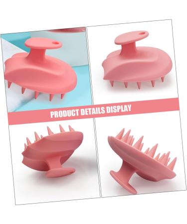 Orfofe Silicone Massage & Shampoo Brush - Pet Brush & Scalp Care Comb for Small Hair - Pink Pebble Gel - Buy Online on GoSupps.com