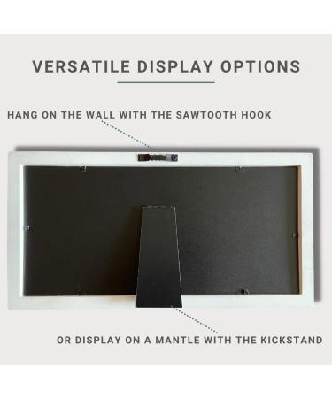 BabySquad Trimester Photo Frame 16.5 x 6.5 Inches - Extra Large Size with Matte Insert, Sawtooth Hanger, Kickstand Stand - Ideal for Ultrasound and Sonogram Progression Photos - Buy Online on GoSupps.com