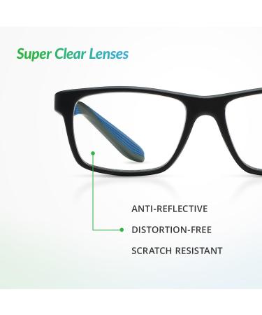 SAV Eyewear Men's Sportex AR4163 Blue Square Reading Glasses +1.5 x - Stylish & Comfortable International Shipping - Buy Online on GoSupps.com