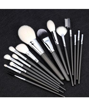15 Strands White Wool Makeup Brush Set | Copper Tubes | Professional Animal Hair Brushes for Artists - Buy Online on GoSupps.com