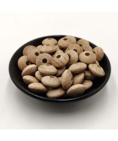 100pcs Beech Wooden Abacus Beads 16mm Unfinished Round Spacer for DIY Handmade Jewelry Making - Buy Online on GoSupps.com