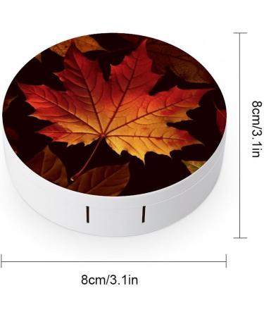 Fall Autumn Leaves Print Contact Lens Case - Plastic Lens Care & Travel Box - Buy Online on GoSupps.com
